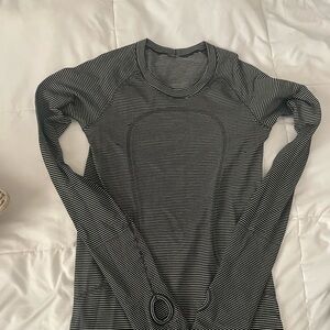 lululemon stripped long sleeve shirt